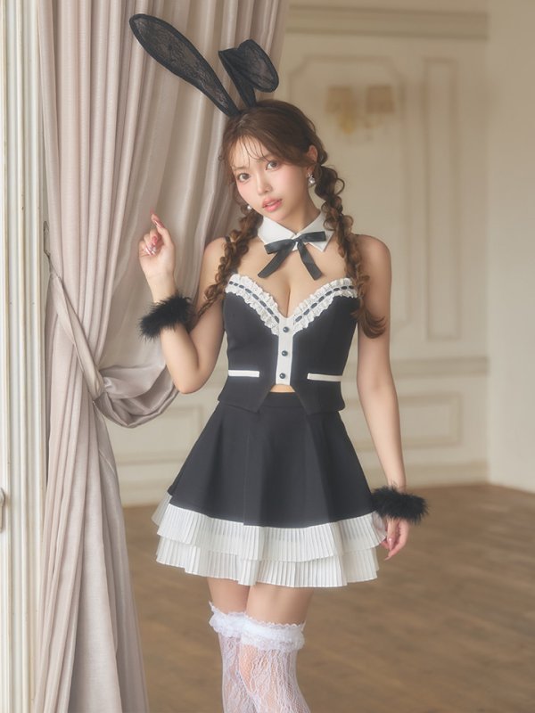 画像2: 【即日発送】【送料無料！】【ハロウィン】クラシカルバニーセットアップ【コスプレ7点SET】【XS-Mサイズ】[OF04]