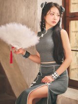 【送料無料！】【ハロウィン】ラメミディアムチャイナ【コスプレ4点SET】【S-Lサイズ】[OF03]さい着用