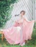 画像7: 【送料無料！】【ハロウィン】ピンク花刺繍ロングシフォン漢服セット/ブルーグラデーション花刺繍ロングシフォン漢服セット【Fサイズ】【一部予約/8月下旬発送予定】[OF03] (7)