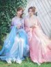 画像2: 【送料無料！】【ハロウィン】ピンク花刺繍ロングシフォン漢服セット/ブルーグラデーション花刺繍ロングシフォン漢服セット【Fサイズ】【一部予約/8月下旬発送予定】[OF03] (2)