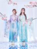 画像4: 【送料無料！】【ハロウィン】アイスブルー刺繍ロングシフォン漢服セット/ブルーグラデーション花刺繍ロングシフォン漢服セット【Fサイズ】【一部予約/8月下旬発送予定】[OF03] (4)