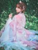 画像11: 【一部予約商品/8月下旬発送予定】【送料無料！】【ハロウィン】ピンク×ブルー花刺繍ロングシフォン漢服セット【コスプレ4点SET】【Fサイズ】[OF03]三上悠亜着用 (11)