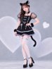 画像1: 【即日発送】【送料無料！】【ハロウィン】レースアップリボンキャットコスプレ【コスプレ6点SET】【Sサイズ/3カラー】[OF04] (1)