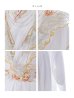 画像11: 【送料無料！】【ハロウィン】ホワイト×ゴールド刺繍ロング漢服【コスプレ6点SET】【Fサイズ】[OF03]今井暖大着用 (11)
