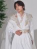 画像3: 【送料無料！】【ハロウィン】ホワイト×ゴールド刺繍ロング漢服【コスプレ6点SET】【Fサイズ】[OF03]今井暖大着用 (3)