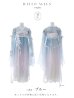 画像3: 【送料無料！】【ハロウィン】水色×ラベンダー フラワー刺繍シアー漢服セット【コスプレ9点SET】【Fサイズ】【予約/9月上旬発送予定】[OF03] (3)