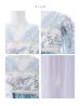 画像5: 【送料無料！】【ハロウィン】水色×ラベンダー フラワー刺繍シアー漢服セット【コスプレ9点SET】【Fサイズ】【予約/9月上旬発送予定】[OF03] (5)