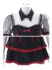 画像9: 【即日発送】【送料無料！】【ハロウィン】レースアップリボンデビルコスプレ【コスプレ6点SET】【S-Mサイズ/3カラー】[OF04] (9)