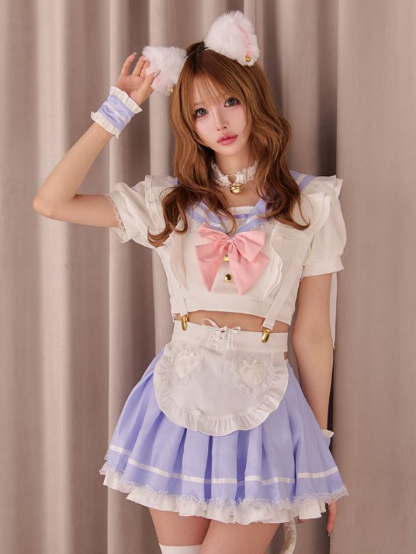 画像1: 【即日発送】キャンディテールセーラーキャット【マリームーン】【ハロウィンコスプレ9点セット】【フリーサイズ/3カラー】[OF04]