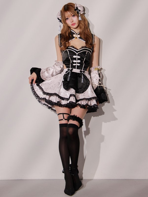 画像3: 【即日発送】ファンシーフリルチャイナドレス【マリームーン】【ハロウィンコスプレ8点セット】【フリーサイズ/1カラー】[HC03]