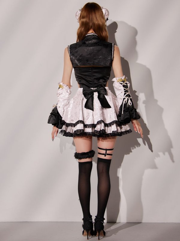 画像20: 【即日発送】ファンシーフリルチャイナドレス【マリームーン】【ハロウィンコスプレ8点セット】【フリーサイズ/1カラー】[HC03]