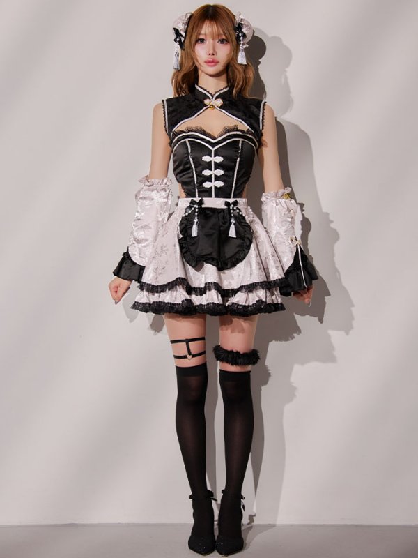 画像4: 【即日発送】ファンシーフリルチャイナドレス【マリームーン】【ハロウィンコスプレ8点セット】【フリーサイズ/1カラー】[HC03]