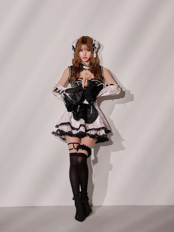 画像6: 【即日発送】ファンシーフリルチャイナドレス【マリームーン】【ハロウィンコスプレ8点セット】【フリーサイズ/1カラー】[HC03]