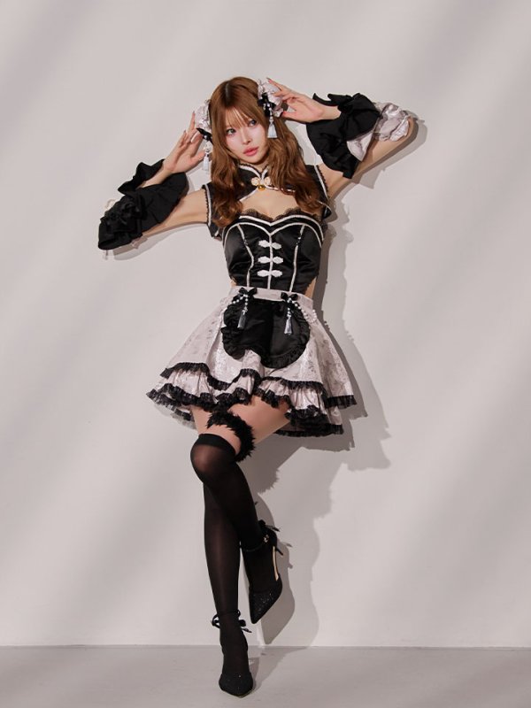 画像8: 【即日発送】ファンシーフリルチャイナドレス【マリームーン】【ハロウィンコスプレ8点セット】【フリーサイズ/1カラー】[HC03]