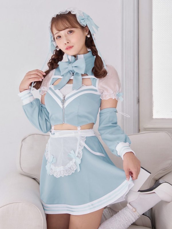 画像16: 【即日発送！】【sugar nine×マリームーンコラボ】 【ハロウィン】マリームーンコラボジャージメイド 【コスプレ8点セット】 【XS-Lサイズ/2カラー】[HC03]