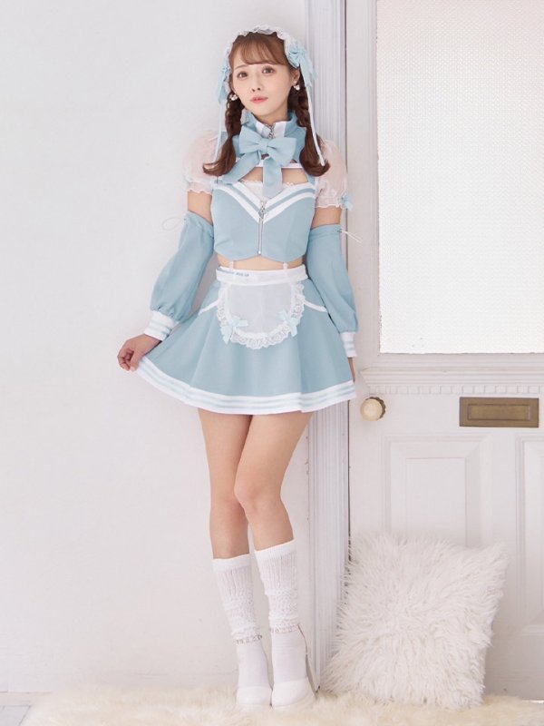 画像18: 【即日発送！】【sugar nine×マリームーンコラボ】 【ハロウィン】マリームーンコラボジャージメイド 【コスプレ8点セット】 【XS-Lサイズ/2カラー】[HC03]