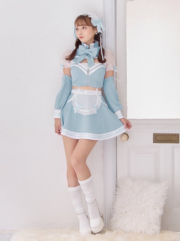 画像15: 【即日発送！】【sugar nine×マリームーンコラボ】 【ハロウィン】マリームーンコラボジャージメイド 【コスプレ8点セット】 【XS-Lサイズ/2カラー】[HC03]