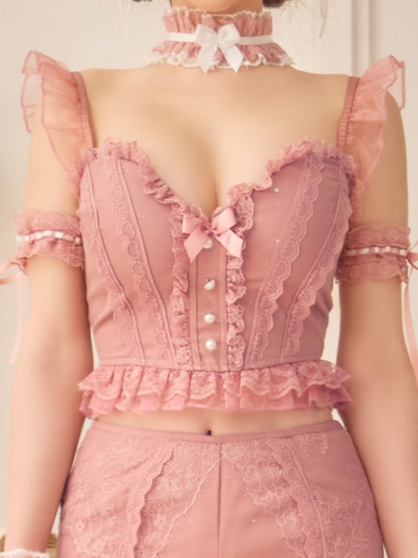 画像10: 【マリームーンコラボ】【ハロウィン】ビスチェセットアップキャットコスプレ【コスプレ7点セット】【XS-Lサイズ/2カラー】【一部予約/9月中旬発送予定】[HC03]