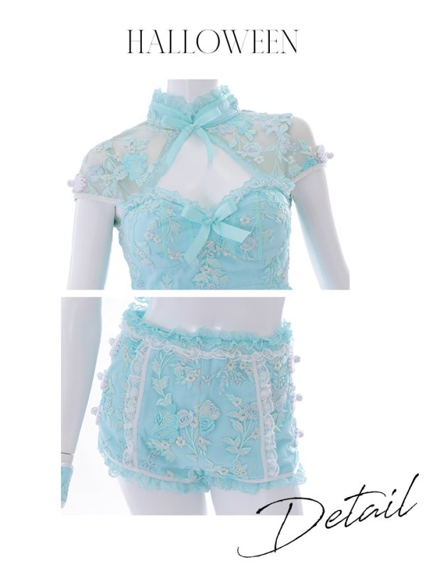 画像35: 【ハロウィン】【sugar nine×マリームーンコラボ】 マリームーンコラボセットアップチャイナ 【コスプレ5点セット】【XS-Mサイズ/4カラー】[OF04]