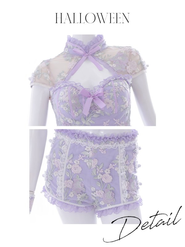 画像39: 【ハロウィン】【sugar nine×マリームーンコラボ】 マリームーンコラボセットアップチャイナ 【コスプレ5点セット】【XS-Mサイズ/4カラー】[OF04]