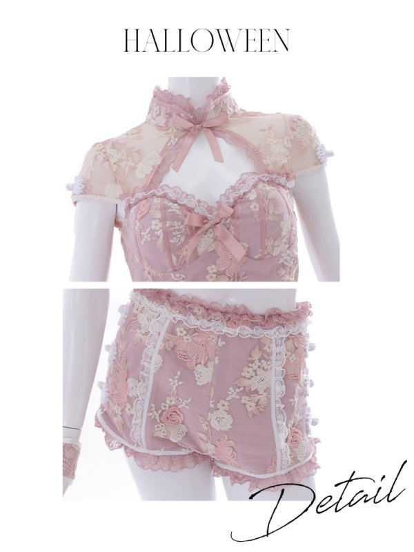 画像31: 【ハロウィン】【sugar nine×マリームーンコラボ】 マリームーンコラボセットアップチャイナ 【コスプレ5点セット】【XS-Mサイズ/4カラー】[OF04]