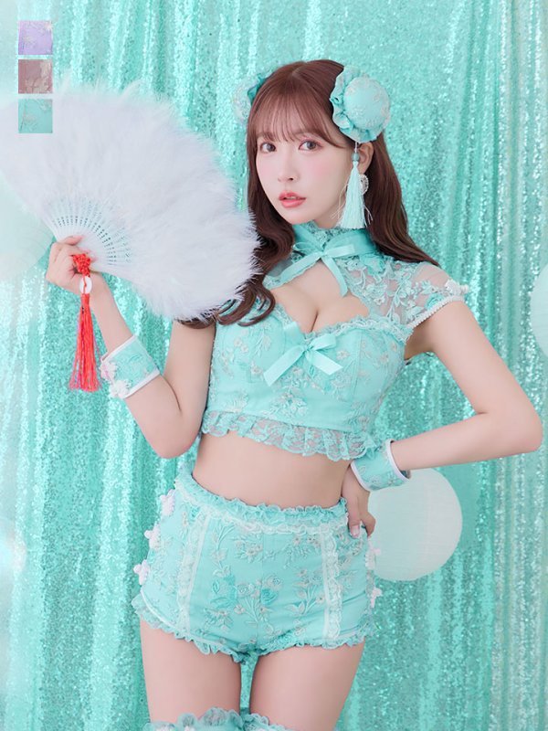 画像9: 【ハロウィン】【sugar nine×マリームーンコラボ】 マリームーンコラボセットアップチャイナ 【コスプレ5点セット】【XS-Mサイズ/4カラー】[OF04]