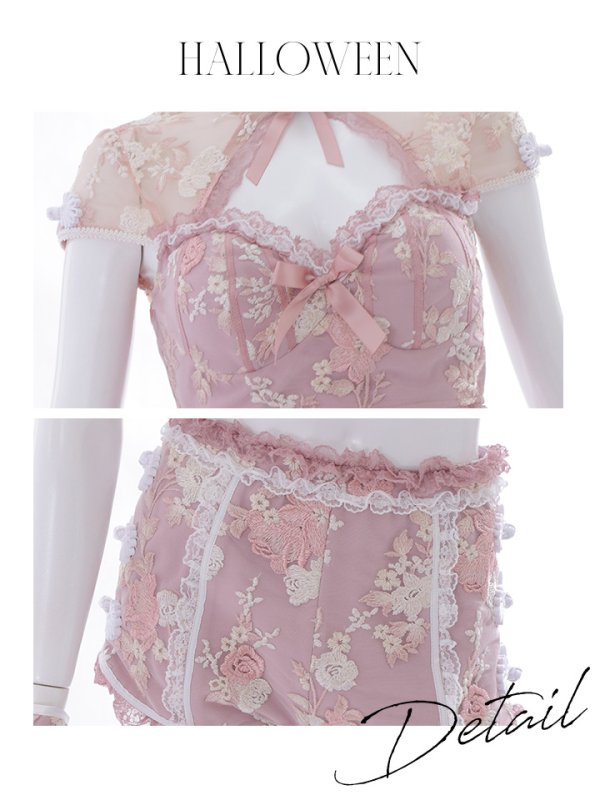 画像38: 【ハロウィン】【sugar nine×マリームーンコラボ】 マリームーンコラボセットアップチャイナ 【コスプレ5点セット】【XS-Mサイズ/4カラー】[OF04]