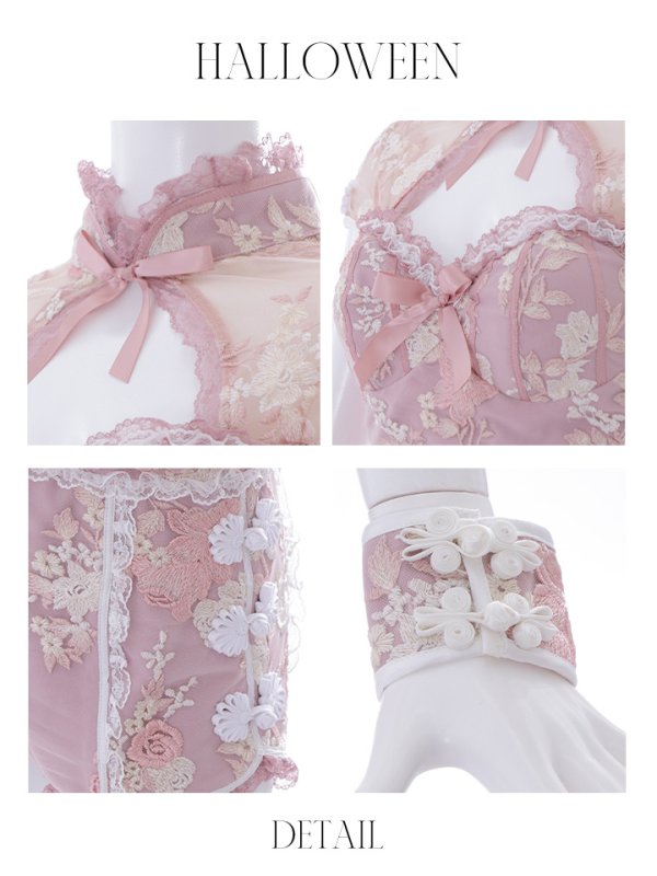 画像40: 【ハロウィン】【sugar nine×マリームーンコラボ】 マリームーンコラボセットアップチャイナ 【コスプレ5点セット】【XS-Mサイズ/4カラー】[OF04]