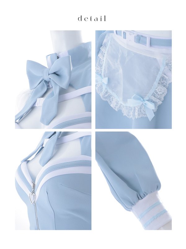 画像19: 【即日発送！】【sugar nine×マリームーンコラボ】 【ハロウィン】マリームーンコラボジャージメイド 【コスプレ8点セット】 【XS-Lサイズ/2カラー】[OF04]