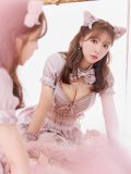 【即日発送！ 】【sugar nine×マリームーンコラボ】 【ハロウィン】マリームーンコラボ制服ネコセットアップ 【コスプレ7点セット】 【XS-Lサイズ/2カラー】[YMT]