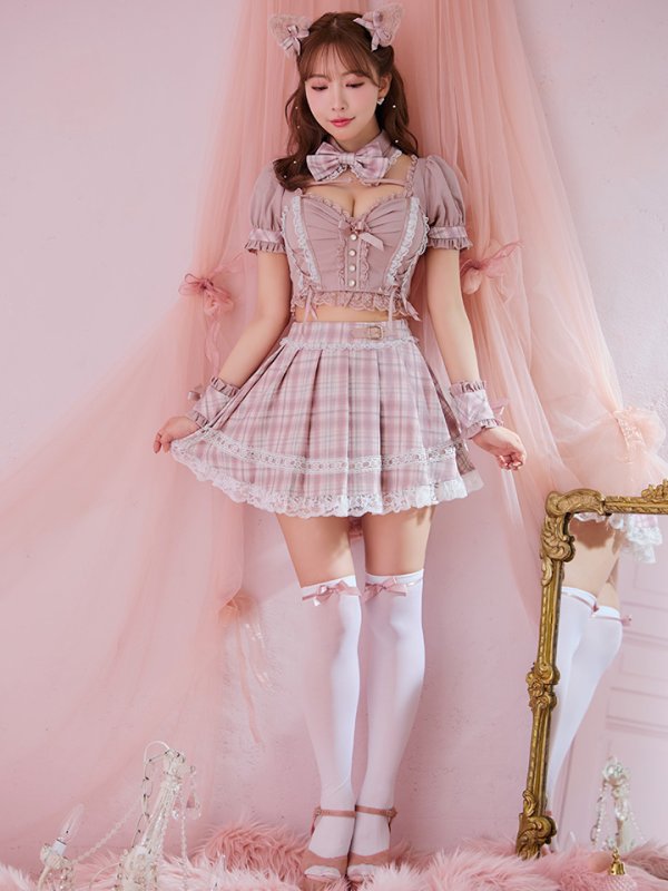 画像22: 【即日発送！ 】【sugar nine×マリームーンコラボ】 【ハロウィン】マリームーンコラボ制服ネコセットアップ 【コスプレ7点セット】 【XS-Lサイズ/2カラー】[OF04]