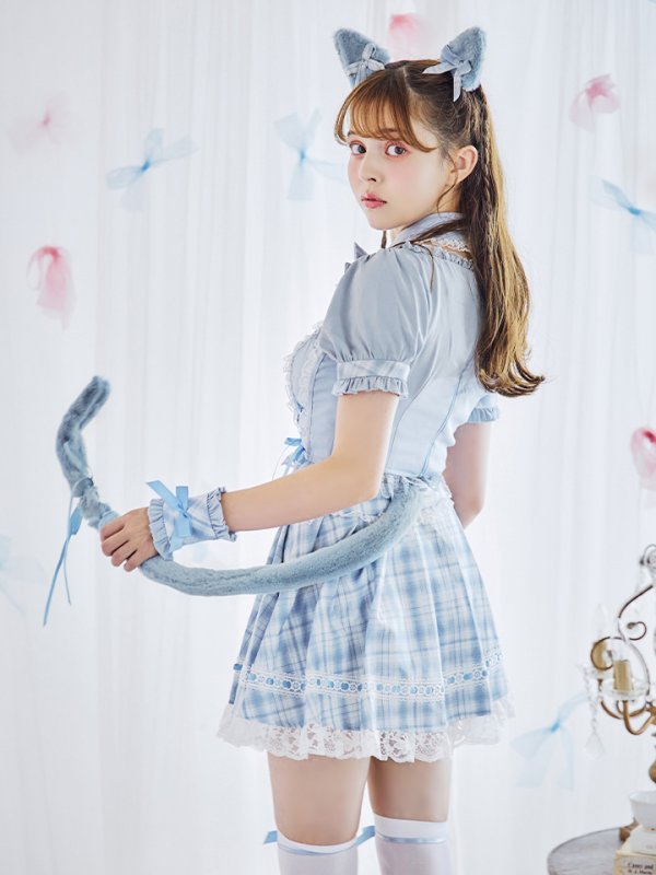 画像9: 【即日発送！ 】【sugar nine×マリームーンコラボ】 【ハロウィン】マリームーンコラボ制服ネコセットアップ 【コスプレ7点セット】 【XS-Lサイズ/2カラー】[OF04]