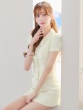 スパンコールビジューリボンマイクロミニワンピースドレス/キャバドレス【XS-XLサイズ/1カラー】[OF04] 【SB】