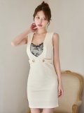 SALE!ハイウエストレースタイトミニドレス/キャバドレス【XS-Mサイズ/1カラー】[OF03] 【IM】