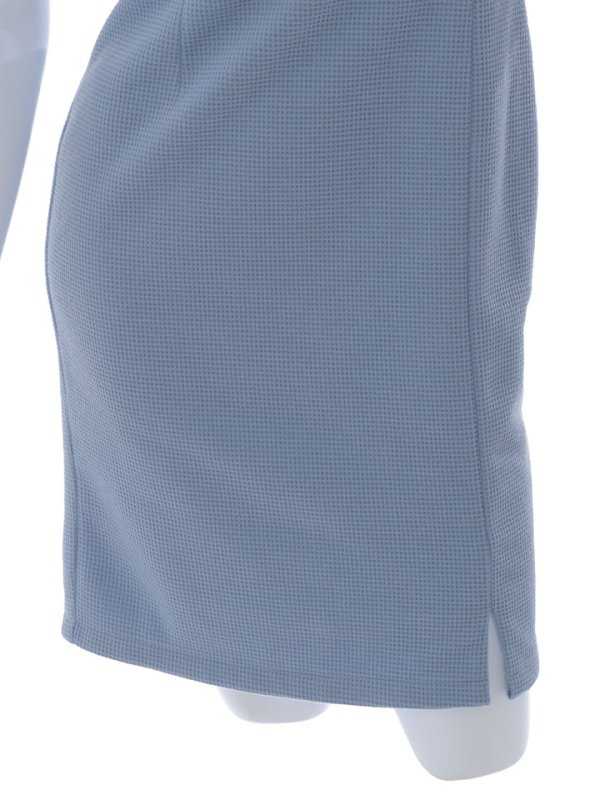 画像17: ワッフルタイトミニドレス/ビジュー/ジップアップ/谷間見せ/背中隠し/タイト/ミニドレス/キャバドレス【XS-Mサイズ/1カラー】[OF03B] 【IM】