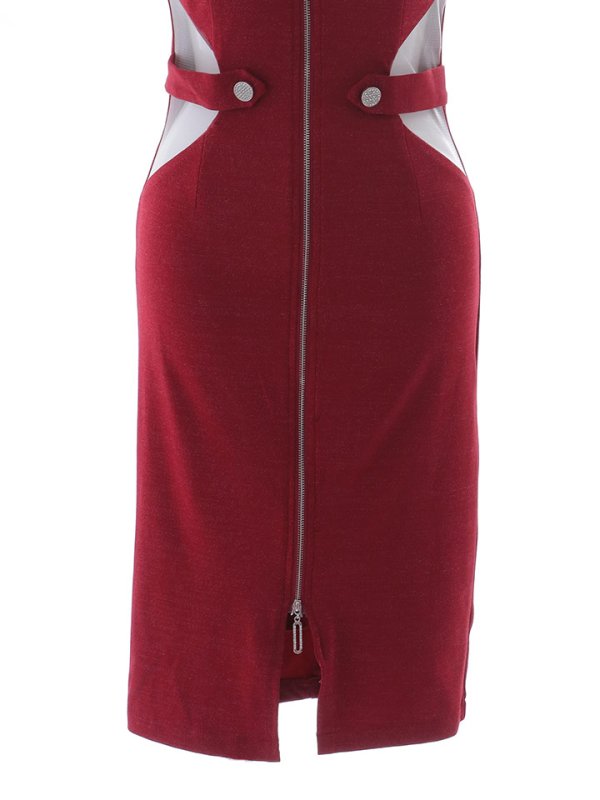 画像24: フロントジップラメミディアムドレス/キャバドレス【S-Lサイズ/2カラー】[OF03B] 【IM】