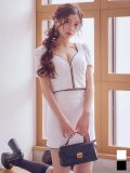 ワッフルジップセットアップミニドレス/キャバドレス【XS-Mサイズ/2カラー】[OF03] 【IM】