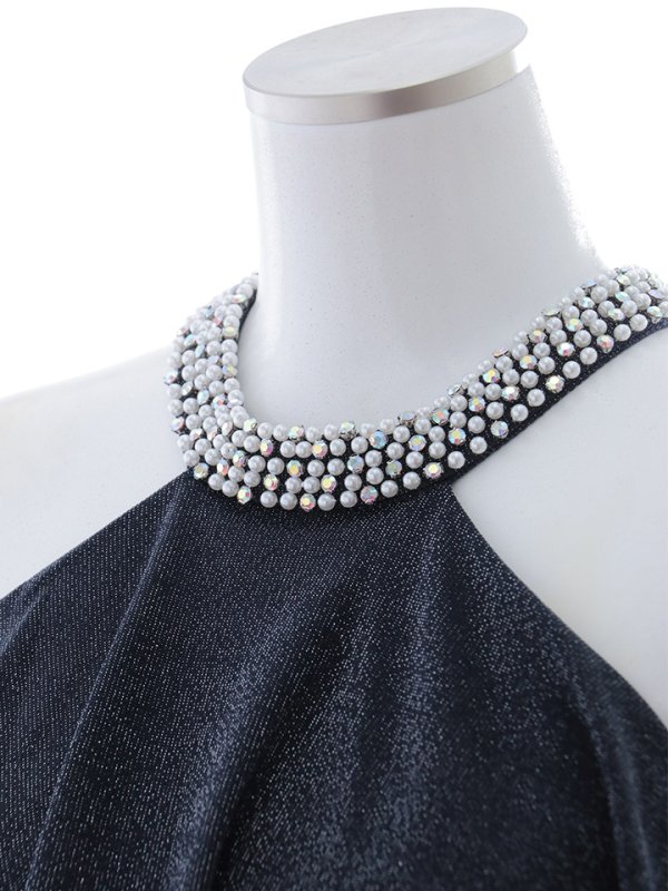 画像40: 【即日発送】ラメフリルミディアムドレス/タイト/ビジュー/グリッター/ノースリーブ/谷間隠し/背中隠し/ミディアムドレス/キャバドレス【IM】【XS-XLサイズ/4カラー】[OF03B] 【IM】dzw