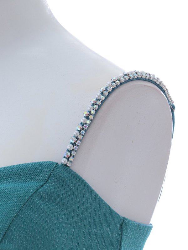 画像30: ラッフルフリルキャミソールドレス/アシンメトリー/マーメイド/ラメ/グリッター/ノースリーブ/谷間見せ/背中見せ/ミディアムドレス/キャバドレス【S-XLサイズ/4カラー】[OF03B]【IM】dzw