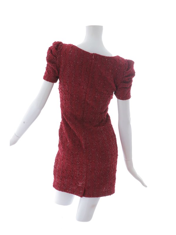 画像14: ジップアップラメツイードミニドレス/キャバドレス【XS-Mサイズ/2カラー】[OF03B] 【IM】