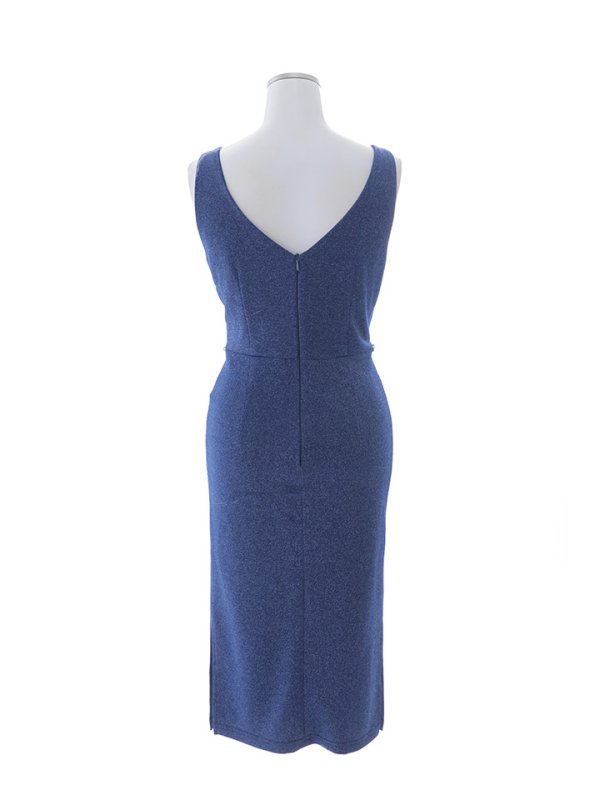 画像14: ラメキャミソールドレス/ノースリーブ/ビジュー/谷間見せ/背中見せ/ミディアムドレス/キャバドレス【XS-Mサイズ/1カラー】[OF03B]【IM】