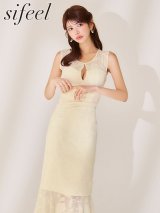 【sifeel/シフィール】フラワー刺繍マーメイドワンピースドレス/キャバドレス【IM】[OF01] 