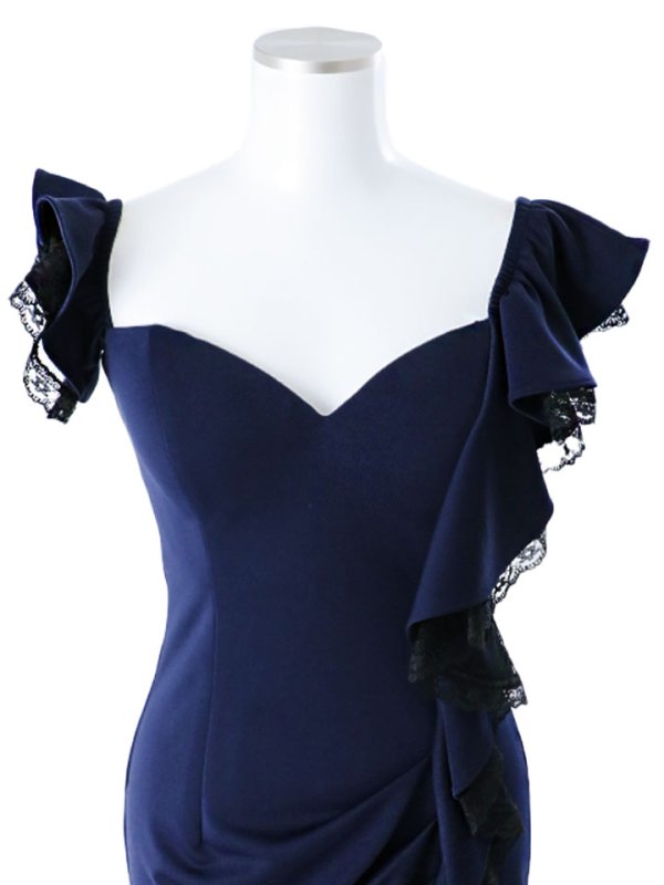 画像3: 【高級ドレスセール】 オフショル/ ワンカラー/ フリル/ タイト/ ミニドレス/ キャバドレス【S-Mサイズ/2カラー】[HC02] 【AOC】