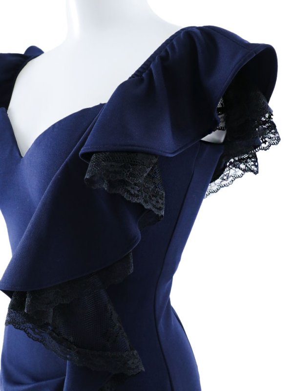 画像5: 【高級ドレスセール】 オフショル/ ワンカラー/ フリル/ タイト/ ミニドレス/ キャバドレス【S-Mサイズ/2カラー】[HC02] 【AOC】