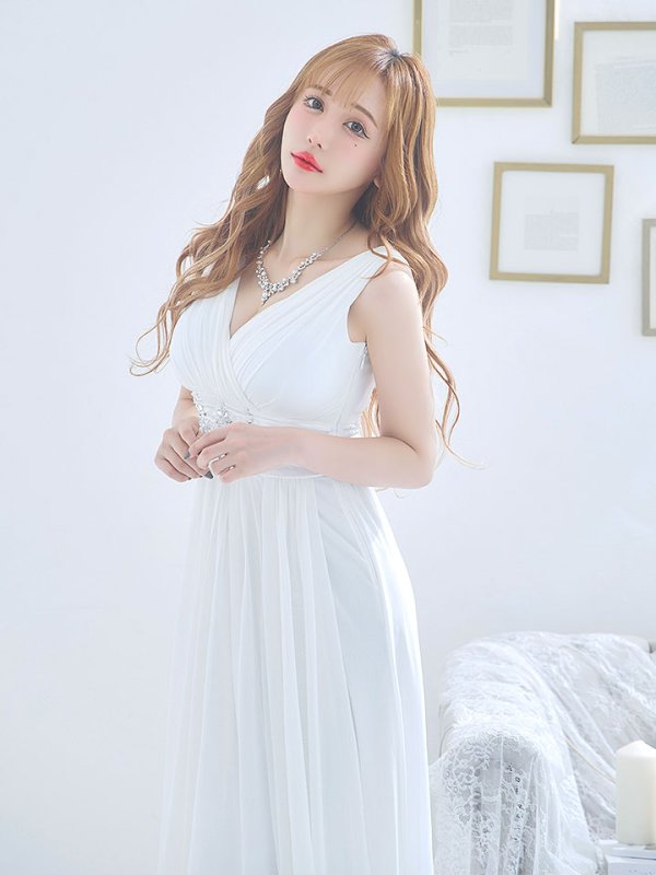 画像5: SALE!ゴージャスビジュードレス/ノースリーブ/谷間見せ/背中見せ/ロングドレス/キャバドレス【Fサイズ/3カラー】[OF03B-X] 【IM】