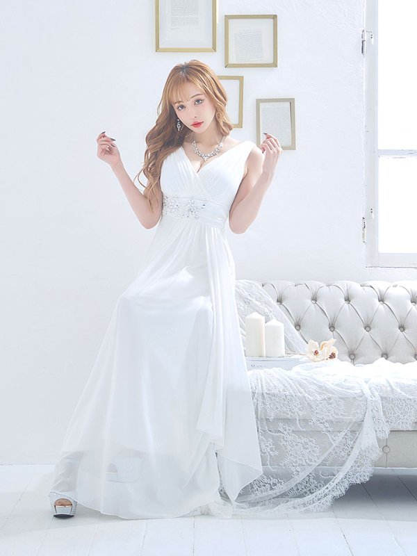 画像11: SALE!ゴージャスビジュードレス/ノースリーブ/谷間見せ/背中見せ/ロングドレス/キャバドレス【Fサイズ/3カラー】[OF03B-X] 【IM】