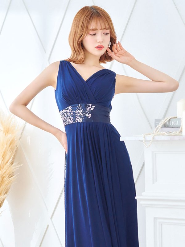 画像5: SALE!ゴージャスビジュードレス/ノースリーブ/谷間見せ/背中見せ/ロングドレス/キャバドレス【Fサイズ/3カラー】[OF03B-X] 【IM】