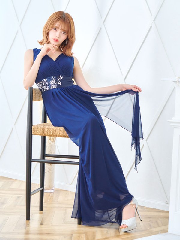 画像11: SALE!ゴージャスビジュードレス/ノースリーブ/谷間見せ/背中見せ/ロングドレス/キャバドレス【Fサイズ/3カラー】[OF03B-X] 【IM】