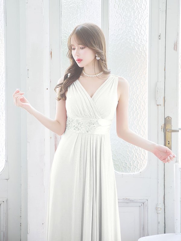 画像19: SALE!ゴージャスビジュードレス/ノースリーブ/谷間見せ/背中見せ/ロングドレス/キャバドレス【Fサイズ/3カラー】[OF03B-X] 【IM】