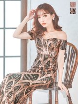 スパンコールマーメイドロングドレス/谷間見せ/ショートスリーブ/ロングドレス/キャバドレス【S-Mサイズ/2カラー】[OF08-X] 【IM】